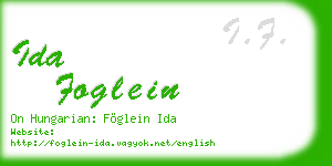 ida foglein business card